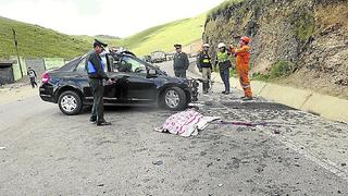 La Oroya: Muren 4 personas en peligrosa curva