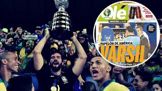 "VARSIL": Para el diario Olé de Argentina, Brasil ganó con "escandalosa ayuda"