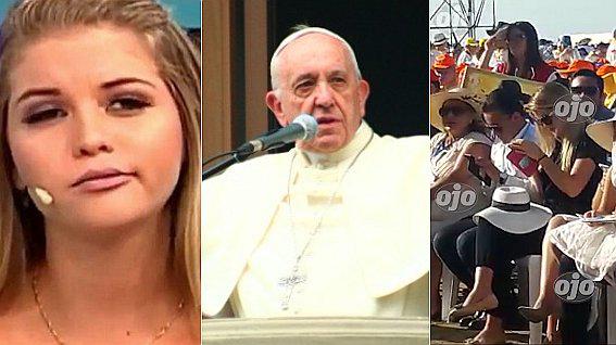 Brunella Horna comete 'terrible' blooper a la llegada del papa Francisco (VIDEO)