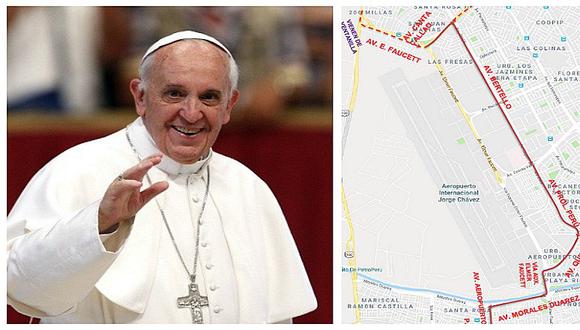 Cerrarán la Avenida Faucett por llegada del Papa Francisco a nuestro país
