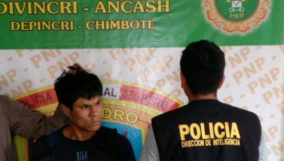 Alberto Sayán fue detenido en Chimbote cuando salía de su escondite para vender droga. (Foto: Mininter)