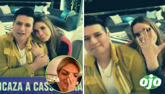 Deyvis Orosco entregó anillo de compromiso a Cassandra Sánchez De Lamadrid. (Foto: captura de video)