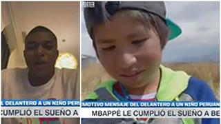 Kylian Mbappé cumplió sueño de niño peruano y le envió saludos a través de un video│VIDEO