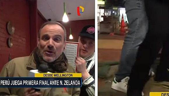 Perú vs. Nueva Zelanda: periodistas peruanos agredidos por neozelandeses en pleno enlace en vivo (VIDEO)