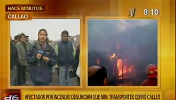 Damnificados por incendio en el Callao bloquean tránsito exigiendo ayuda [VIDEO]