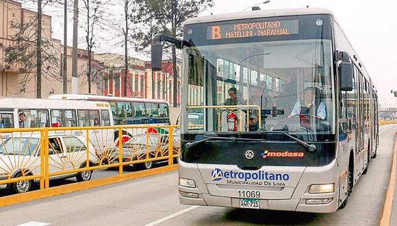 Pasajes del Metropoliano subirán a S/ 2.85 desde Noviembre