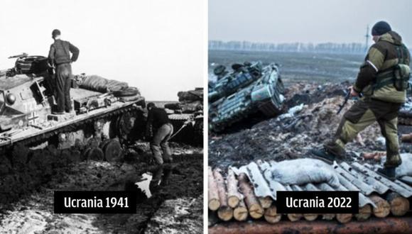 Como pasó a las tropas de Hitler, las de Putin se enfrentan al barro que detiene o al menos frena a los tanques.