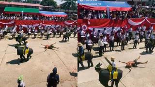 TikTok impactado con escolares que recrean muerte de Túpac Amaru en Fiestas Patrias