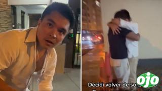 Viral: Regresó despúes de muchos años a Perú y sorprendió a sus amigos