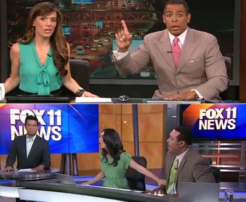 Periodistas se asustan por fuerte temblor en California