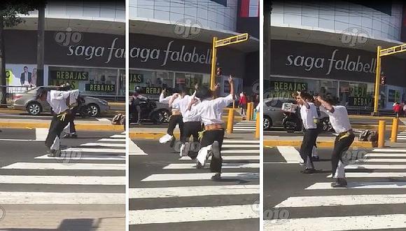 Fiestas Patrias: bailan huayno de forma espectacular en plena calle (VIDEO)