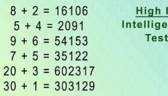 Acertijo: ¿Puedes resolver esta última ecuación? Este es el truco para lograrlo
