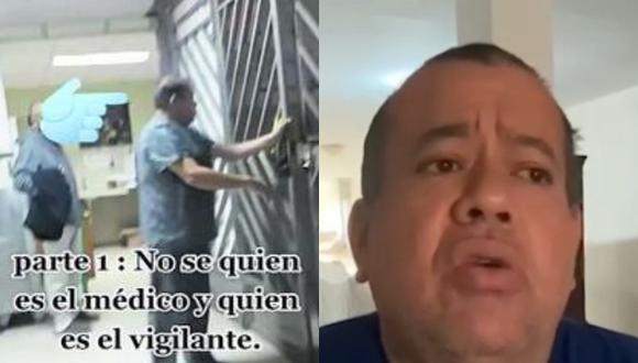 El médico Augusto Chonate Vidarte, exjefe de UCI) del Hospital Las Mercedes de Chiclayo, fue separado del cargo tras ser captado en aparente estado de ebriedad dentro de nosocomio. (Captura: América Noticias)