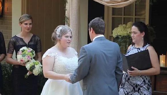 Se estaban dando el "Sí" pero quien los casó arruinó de la peor manera la boda (VIDEO)