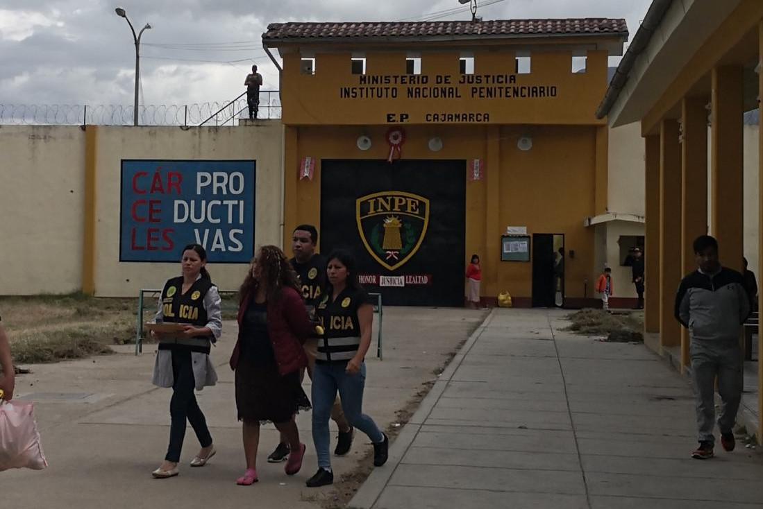 Cajamarca. Mujer fue detenida en el control de visitas del penal de esta ciudad. (GEC)