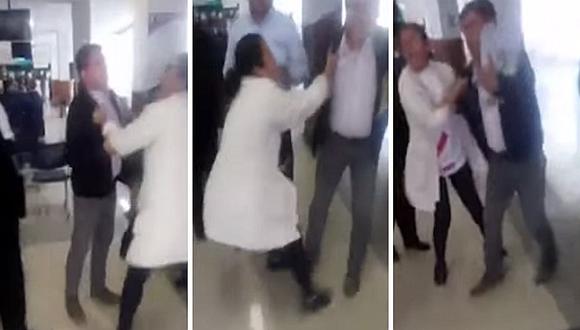 Mujer en Huancayo agrede a médico y lo acusa de negligencia | VIDEO