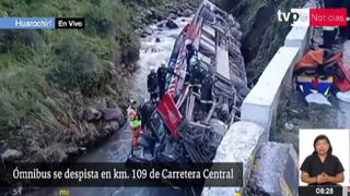 Sutran expresa sus condolencias e inicia investigación tras accidente en la Carretera Central