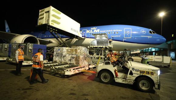 Este es el recorrido del avión que trae el nuevo lote de 50 mil vacunas de Pfizer al Perú. (Foto: PCM)