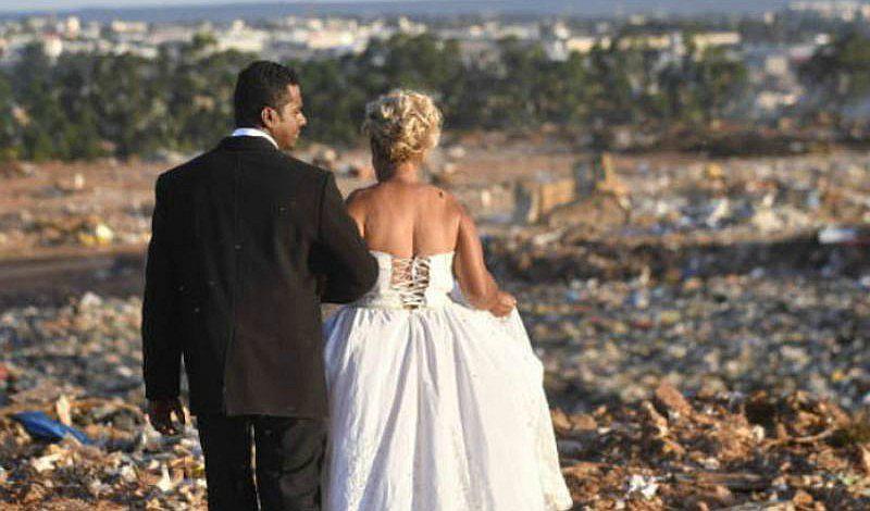 Recolectores se casaron en el depósito de basura más grande de Latinoamérica