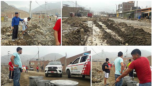 SJL y Jicamarca: pobladores se recuperan tras caída huaico (FOTOS Y VIDEO)