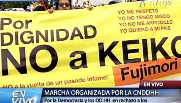 Marcha contra Keiko genera caos vehicular en el centro de Lima 
