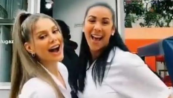 Magdyel Ugaz y Vanessa Jerí sorprenden a sus fans tras aparecer vestidas de colegialas en Tik Tok. (Foto: Captura de video)