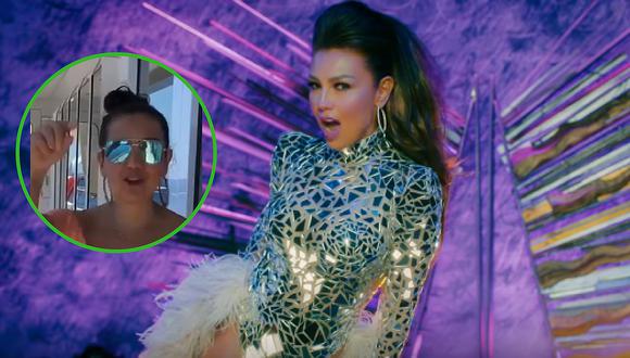 ​Thalía celebra con atrevido reto las 100 millones de vistas de su reciente videoclip (VIDEO)