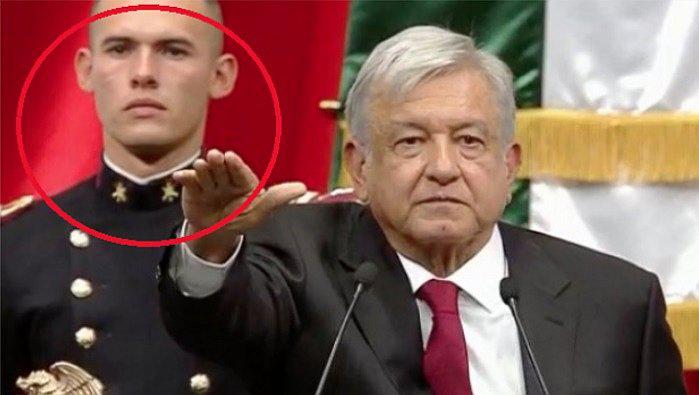 Cadete 'se roba las miradas' en juramentación presidencial de México 