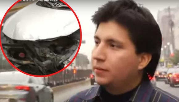 Conductor en aparente estado de ebriedad provocó accidente de tránsito en Cercado de Lima. Foto: TV Perú Noticias.
