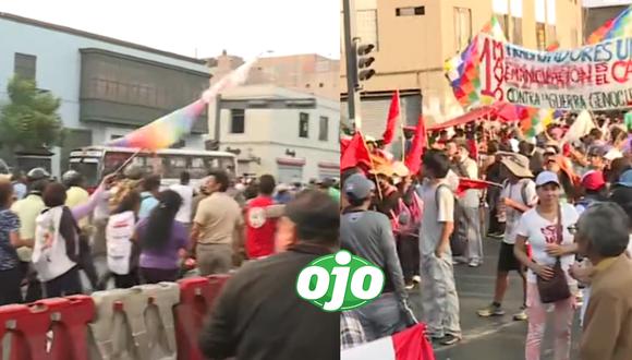 Día del Trabajo: Reportan marchas en Centro de Lima para exigir aumento del sueldo mínimo. (Foto: Captura Canal N)