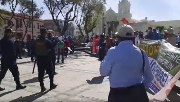 Arequipa: protesta en medio de la cuarentena acabó con detenidos | VIDEO