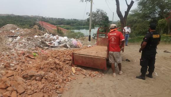 Sullana: Multan a hombre con 30% de una UIT por arrojar desmote cerca del río Chira (Foto: Municipalidad de Sullana)