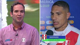 Periodista brasileño responde a Paolo Guerrero, quien exigió respeto para Perú en la final│VIDEO