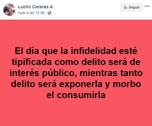 Foto: Instagram Lucho Cáceres