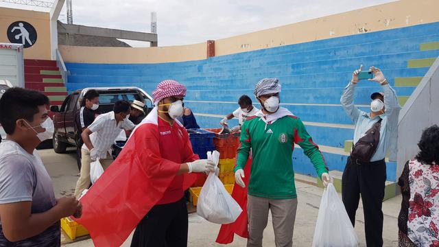 .Trujillo: árabe y mexicano llevaron ayuda para la población de Ascope. (Foto: GEC)