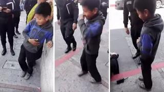 Policías tienen conmovedor gesto con niño durante protesta (VIDEO)