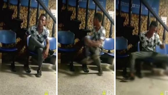 Ladrón se golpea la cabeza contra escalera para acusar a policías de agresión (VIDEO)