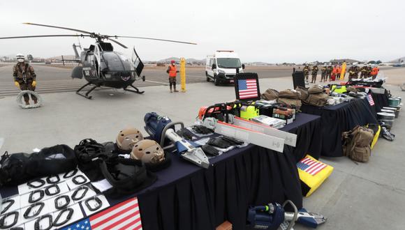 Estados Unidos realizó donación de equipos de búsqueda y rescate valorizados cerca a los US$ 2 millones (Foto: Mindef).