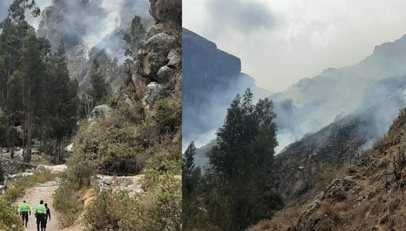 Áncash: incendio forestal dejó sin agua potable a siete localidades del distrito de Santa Cruz (Foto: COER-ÁNCASH)