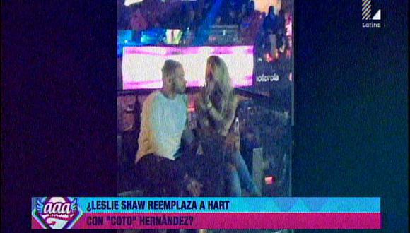 ¿Leslie Shaw olvida a Mario Hart con 'Coto' Hernández y están en 'saliditas'? [VIDEO]