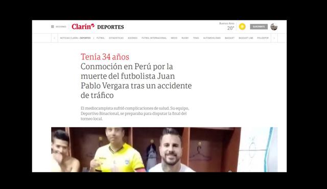 Así informó la prensa mundial sobre la muerte de Vergara.