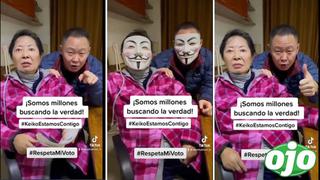 Kenji Fujimori y Susana Higuchi se disfrazan de “Anonymous” para apoyar a Keiko | VIDEO 