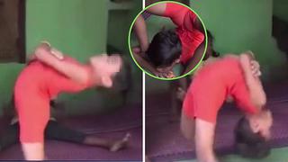 "Niño goma" asombra con su flexibilidad al realizar yoga extremo (VIDEO)