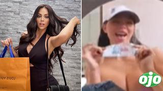 Sheyla Rojas lava su ropa y encuentra fajos de billetes en los bolsillos: “Tan divertido” 