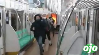 Terror en tren de Tokio: Hombre disfrazado de Joker atacó con cuchillo a pasajeros | VIDEO