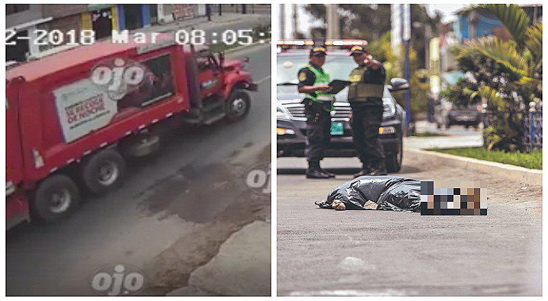 Camión de basura atropella y mata a hombre de 30 años en Chorrillos (VIDEOS)
