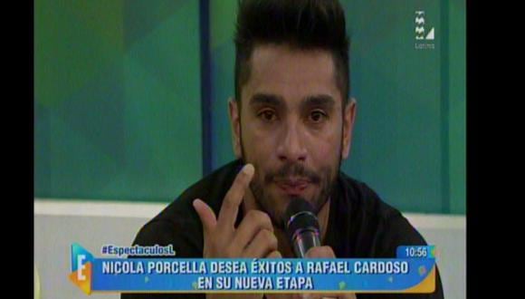 Nicola Porcella hace llorar a Rafael Cardozo con este mensaje    