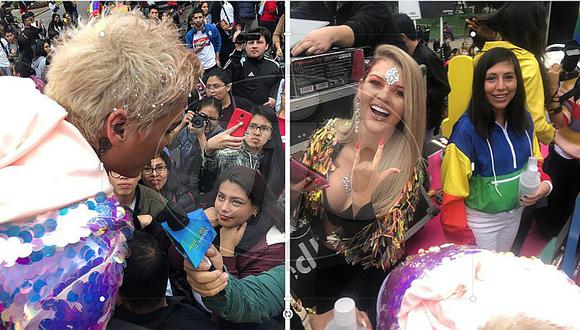 Zorro Zupe y Brunella Horna participan en la Marcha del Orgullo LGBT con coloridos looks│FOTOS