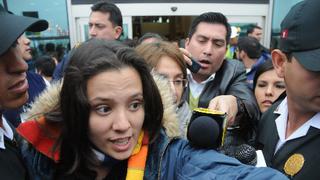 Rosario Ponce llega a Arequipa en medio de insultos