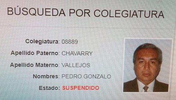 CAL oficializa la suspensión de la colegiatura de Pedro Chávarry por 4 meses 